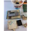 Image 2 : Sharp Pocket Computer, Various Post Stamps, Playing Cards, Little Forks, Coasters and Misc