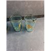 Image 6 : Blue Glass Decanter and 4 Liquor Shot Glasses