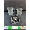 Image 1 : (2) Vintage McDonald's Batman Forever Glass Mugs and Happy Meal Toy
