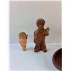 Image 2 : Wooden Boat, Boy Statue Decor, Deer Wall Hanger and Novelty Bottle Cork