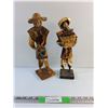 Image 1 : (2) Paper Mache Peasant Decorations