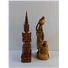 Image 2 : (2) Carved Wood Statues