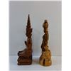 Image 3 : (2) Carved Wood Statues