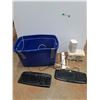 Image 1 : *Plastic Tote, Keyboards, Speakers, Power Bar and Misc