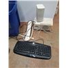 Image 2 : *Plastic Tote, Keyboards, Speakers, Power Bar and Misc