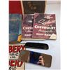 Image 6 : Vintage Automotive Books, Magazines, Newbery Patches and (2) Vintage Rear View Mirrors