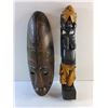 Image 2 : (2) African Wood Carved Decorations
