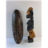 Image 3 : (2) African Wood Carved Decorations