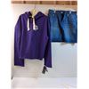 Image 1 : Vikings Purple  Women XL Hoodie & Calvin Klein Jean Skirt Size 10