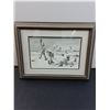 Image 2 : Hockey Sketch Print in Frame by Bernie Brown - 13" x 10"