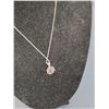 Image 4 : Sterling Silver Necklace w/Pink & White Flower Pendant