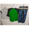 Image 2 : Boys' Clothing Lot-(2) Shirts- 4XS, 14/16, Jeans-8