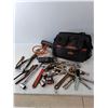 Image 2 : Tool Lot- Wrenches, Jobmate Tool Bag, Pliers, Misc
