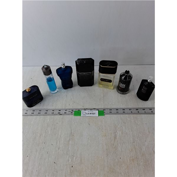 (7) Glass Mens Colongne Bottles
