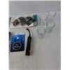 Image 3 : (4) Drinking Glasses, Bubble Wand, Sun Glasses, Misc