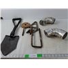 Image 1 : (2) Vent Elbows, Military Shovel, Misc.