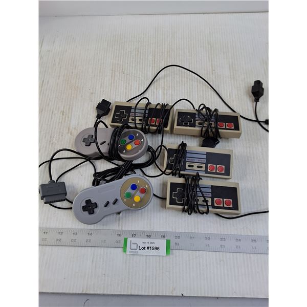 (6) Generic Video Game Controllers - Untested - As is