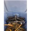 Image 2 : Plastic Storage Bin 23" x 16" x 15" with Lid, (30+) Clothes Hangers
