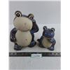 Image 1 : Set of 2 Outdoor Ceramic Decor Frogs