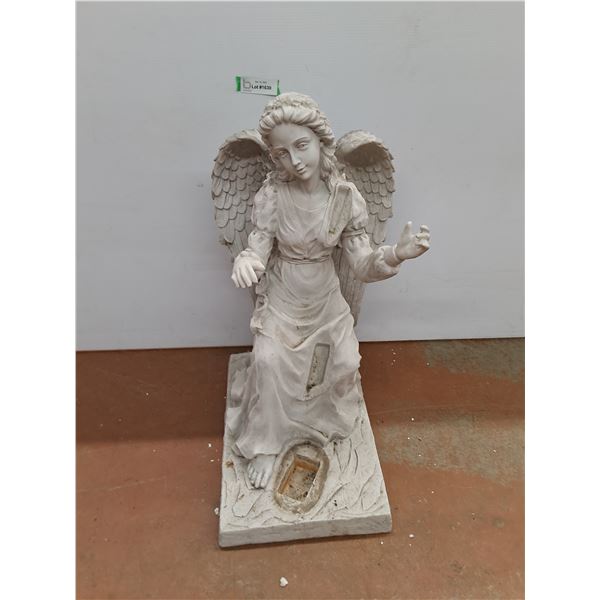 * Yard Decor - Ceramic Angel (Missing Harp) 25" Height