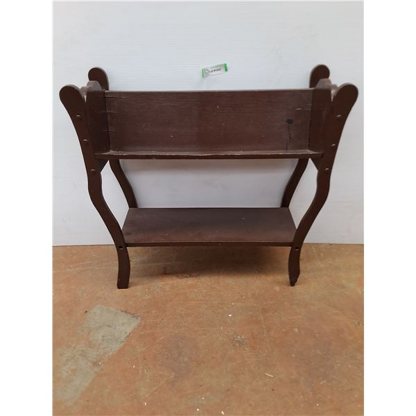 * Vintage Wooden Bookshelf 27" x 9" x 26"