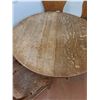 Image 2 : * Vintage Wooden Dining Table 48" Dia x 30" Height & 4 High-Back 41" Chairs