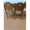 Image 5 : * Vintage Wooden Dining Table 48" Dia x 30" Height & 4 High-Back 41" Chairs