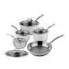 Image 1 : MEYER NOUVELLE 10 PIECE COOKWARE SET - STAINLESS STEEL, RETAIL $599
