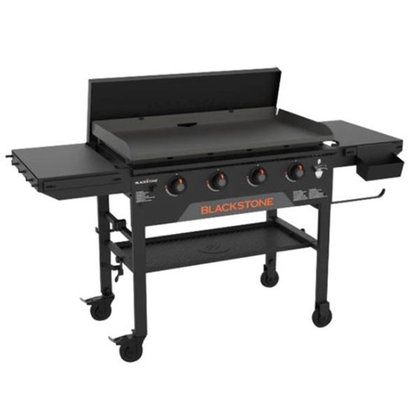 AS NEW OPEN BOX BLACKSTONE OMNIVORE 2212 38000 BTU PROPANE GRIDDLE COOKING STATION WITH HARD COVER -