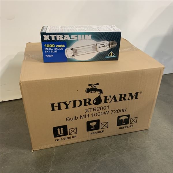 CASE OF 12 HYDROFARM 1000W METAL HALIDE LIGHT BULBS