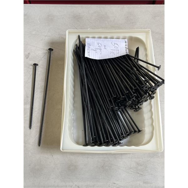 100 LARGE WOOD ANCHOR SCREWS, 50 8 INCH AND 50 12 INCH
