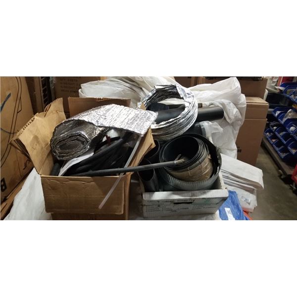 2 BOXES OF DUCTING, HOSES AND MORE