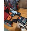 Image 2 : BAG OF ASSORTED TOOLS INCLUDING BLACK AND DECKER 20V CORDLESS DRILL WITH BATTERY AND CHARGER