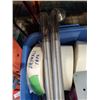 Image 2 : TOTE OF ASSORTED ITEMS INCLUDING LED LANTERN, DRYWALL TAPE AND MORE