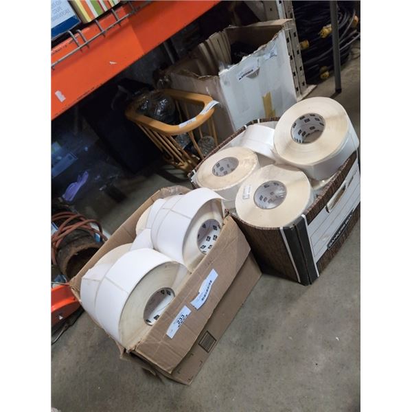 2 BOXES FULL OF ROLL LABELS