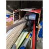 Image 4 : SHARK VAC, SWIFFER, AND ASSORTED CLEANING SUPPLIES