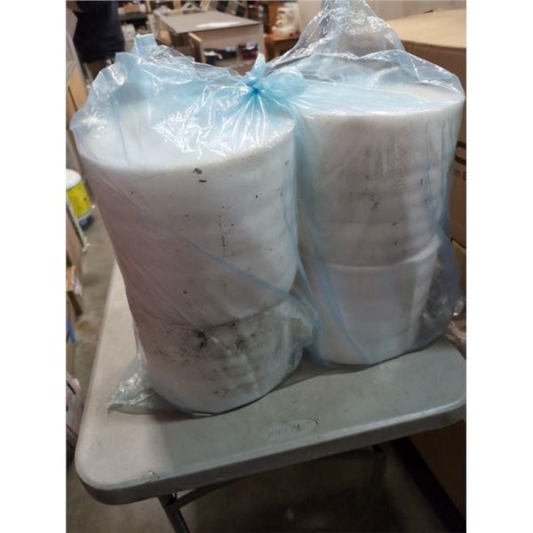 4 SMALL ROLLS OF PACKING FOAM