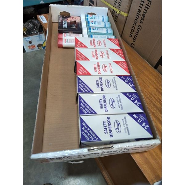 DISPENSERS, FOOT BATH EPSOM SALTS AND NAIL POLISH SET