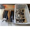 Image 1 : BIN AND ASSORTEDMENT OF LOCKS AND BRACKETS