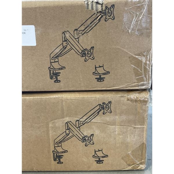 2 VIVO PNEUMATIC ARM DUAL ULTRAWIDE MONITOR DESK MOUNTS
