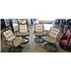 Image 1 : 4 CAST PATIO SWIVEL CHAIRS