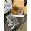 Image 3 : 6 NEW PRIVACY SATIN FINISH DOOR HANDLES, 3 LEFT, 3 RIGHT HANDED