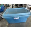 Image 1 : LARGE TOTE OF GARDEN SUPPLIES AND TOOLS