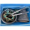 Image 2 : LARGE TOTE OF GARDEN SUPPLIES AND TOOLS