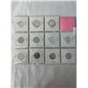 Image 2 : 11 - 1967 CANADIAN CENTENNIAL COINS SILVER 25 CENT AND 10 CENT PLUS RABBIT NICKELS