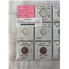Image 3 : 11 - 1967 CANADIAN CENTENNIAL COINS SILVER 25 CENT AND 10 CENT PLUS RABBIT NICKELS