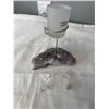 Image 1 : AMETHYST CANDLE HOLDER AND 2 ROSE QUARTZ PENDANTS