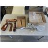 Image 1 : 2 BOXES OF CRYSTAL 4PCS AND 1ST NATION WOOD CARVINGS ABORIGINAL