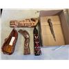 Image 2 : 2 BOXES OF CRYSTAL 4PCS AND 1ST NATION WOOD CARVINGS ABORIGINAL
