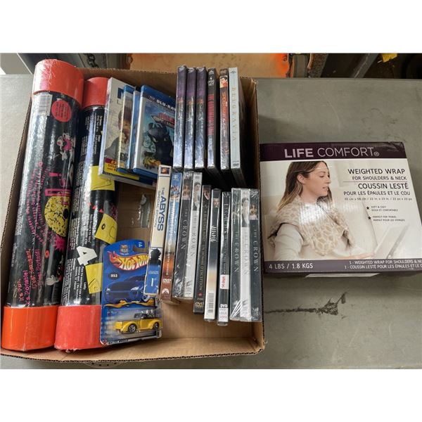 NEW DVD'S, WEIGHTED SHOULDER WRAP AND RING TOSS GAMES